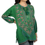 Margot Blouse in Green Tambourine view 3