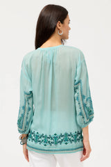 Margot Blouse in Marine Blue view 4