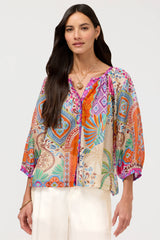 Michaella Peasant Blouse in Avelar