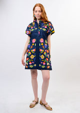 Carlota Dress in Navy
