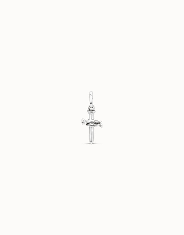 Uno De 50 - Sterling Silver-plated Medium Sized Cross Charm