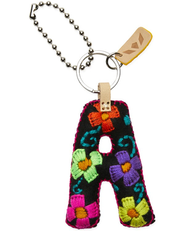 Consuela - Charm - Black Felt Alphabet Charm ?A’