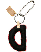 BLACK FELT ALPHABET CHARM "D"