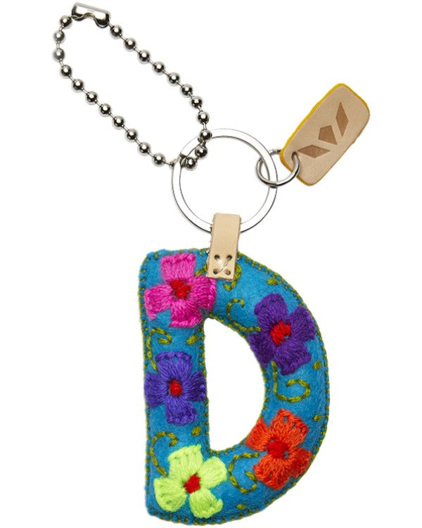Consuela - Charm - Turquoise Felt Alphabet Charm ?D’