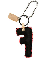 Consuela - Charm - Black Felt Alphabet Charm ?F’