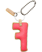 Consuela - Charm - Pink Felt Alphabet Charm ?F’