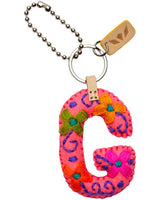 Consuela - Charm - Pink Felt Alphabet Charm ?G’