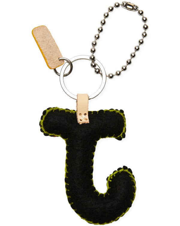 Consuela - Charm - Black Felt Alphabet Charm ?J’