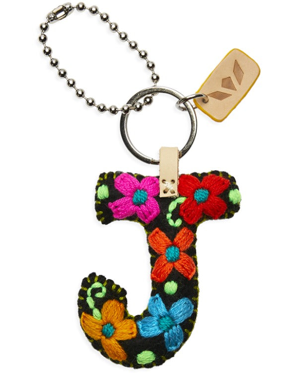 Consuela - Charm - Black Felt Alphabet Charm ?J’