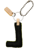 BLACK FELT ALPHABET CHARM "L"