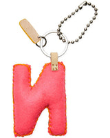 PINK FELT ALPHABET CHARM "N"