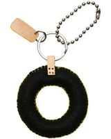 BLACK FELT ALPHABET CHARM "O"