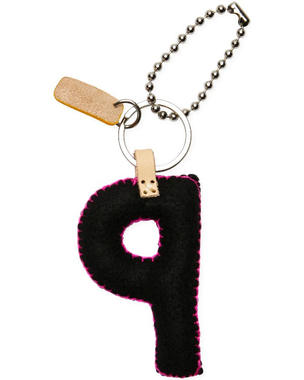 Consuela - Charm - Black Felt Alphabet Charm ?P’