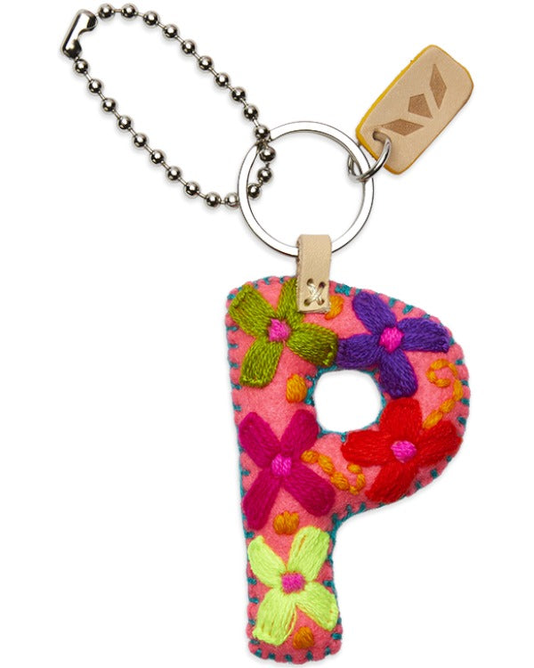 Consuela - Charm - Pink Felt Alphabet Charm ?P’