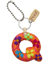 Consuela - Charm - Orange Felt Alphabet Charm ?Q’