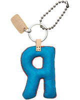 TURQUOISE FELT ALPHABET CHARM "R”