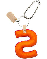 ORANGE FELT ALPHABET CHARM "S"