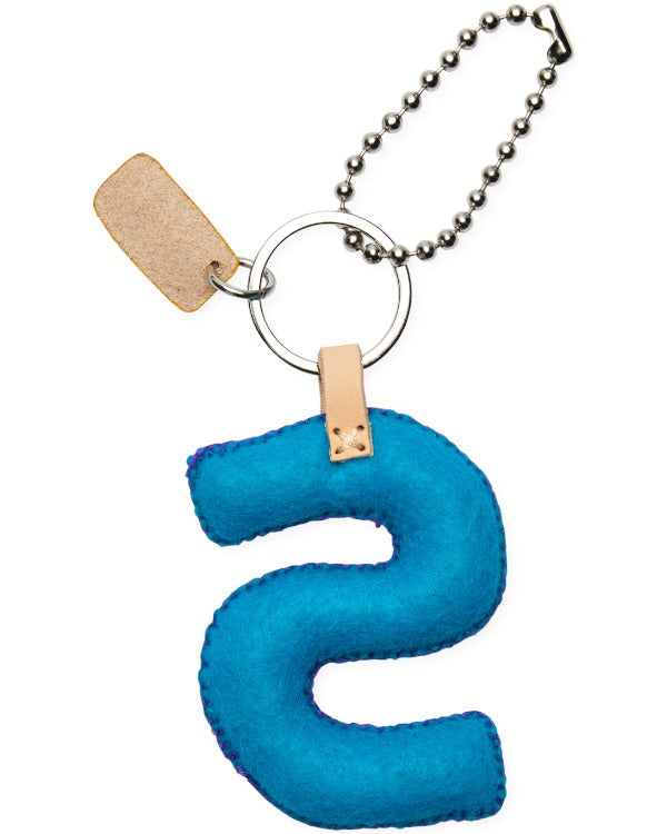 Consuela - Charm - Turquoise Felt Alphabet Charm ?S’