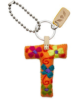Consuela - Charm - Orange Felt Alphabet Charm ?T’