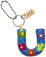 Consuela - Charm - Turquoise Felt Alphabet Charm ?U’