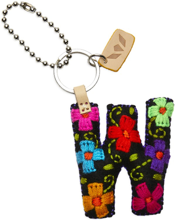 Consuela - Charm - Black Felt Alphabet Charm ?W’