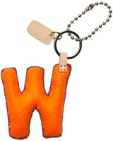 ORANGE FELT ALPHABET CHARM "W"