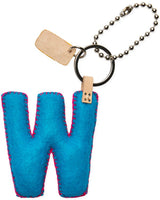 TURQUOISE FELT ALPHABET CHARM "W"