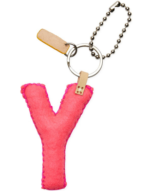Consuela - Charm - Pink Felt Alphabet Charm ?Y’