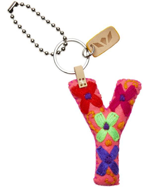 Consuela - Charm - Pink Felt Alphabet Charm ?Y’