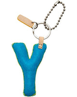 TURQUOISE FELT ALPHABET CHARM "Y"