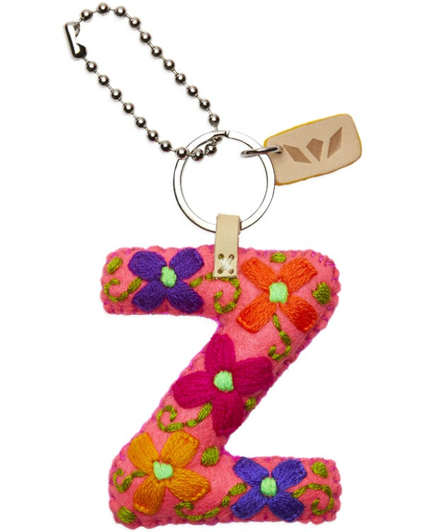 Consuela - Charm - Pink Felt Alphabet Charm ?Z’