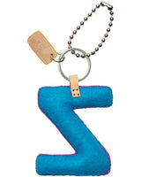 TURQUOISE FELT ALPHABET CHARM "Z"