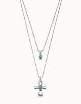Uno De 50 - Sterling Silver-plated Necklace with Two Chains