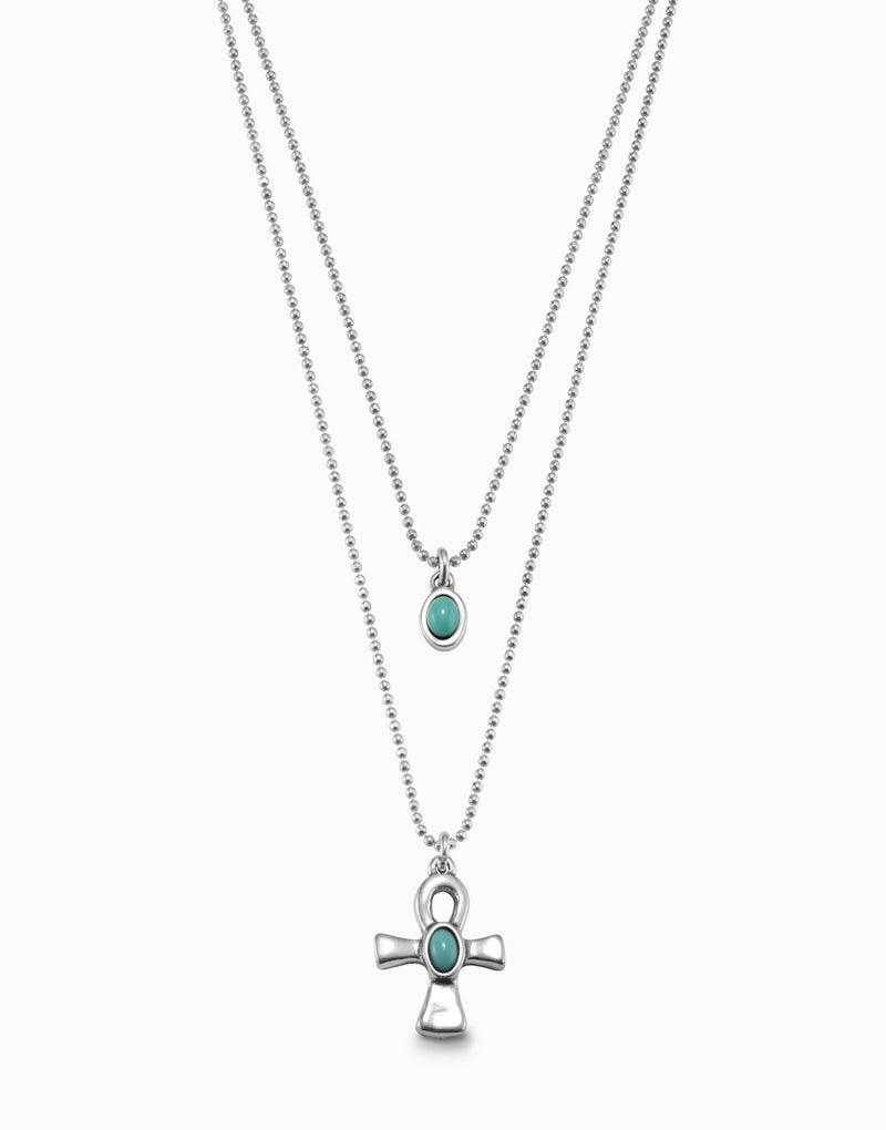 Uno De 50 - Sterling Silver-plated Necklace with Two Chains