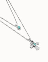 Uno De 50 - Sterling Silver-plated Necklace with Two Chains