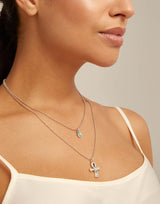 Uno De 50 - Sterling Silver-plated Necklace with Two Chains