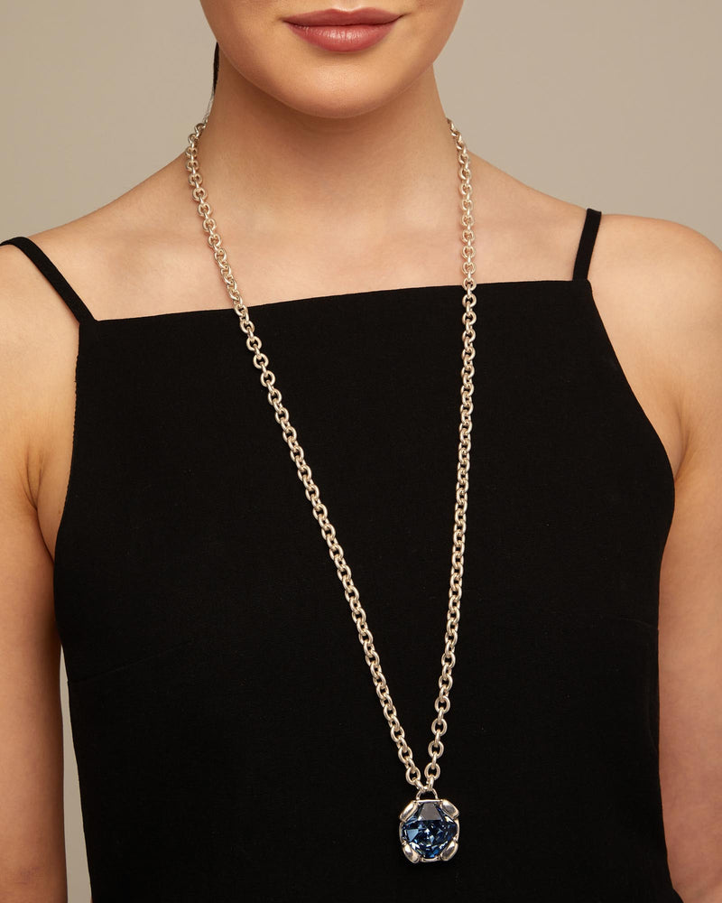 Uno De 50 - Sterling Silver-plated Necklace with Blue
