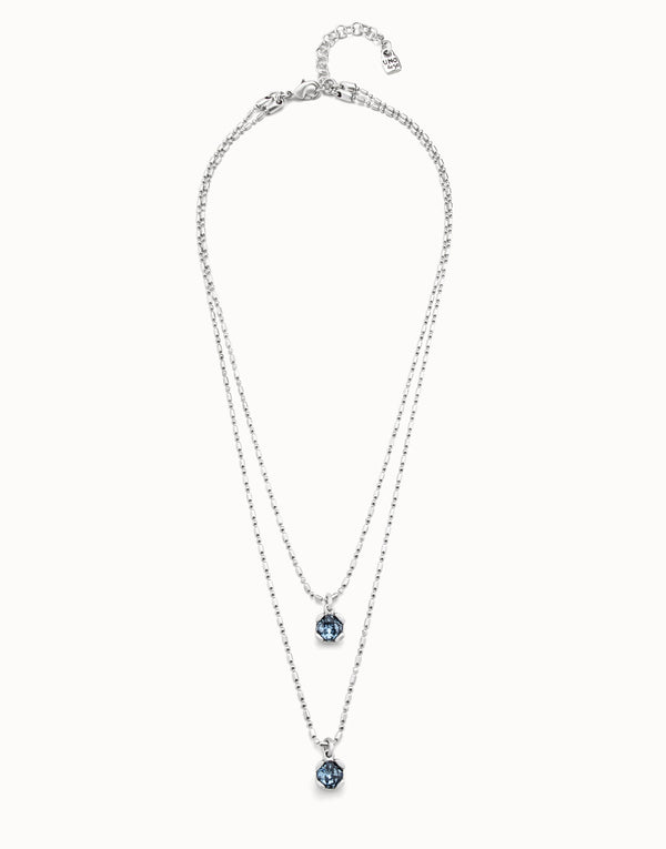 Uno De 50 - Sterling Silver-plated Blue Necklace