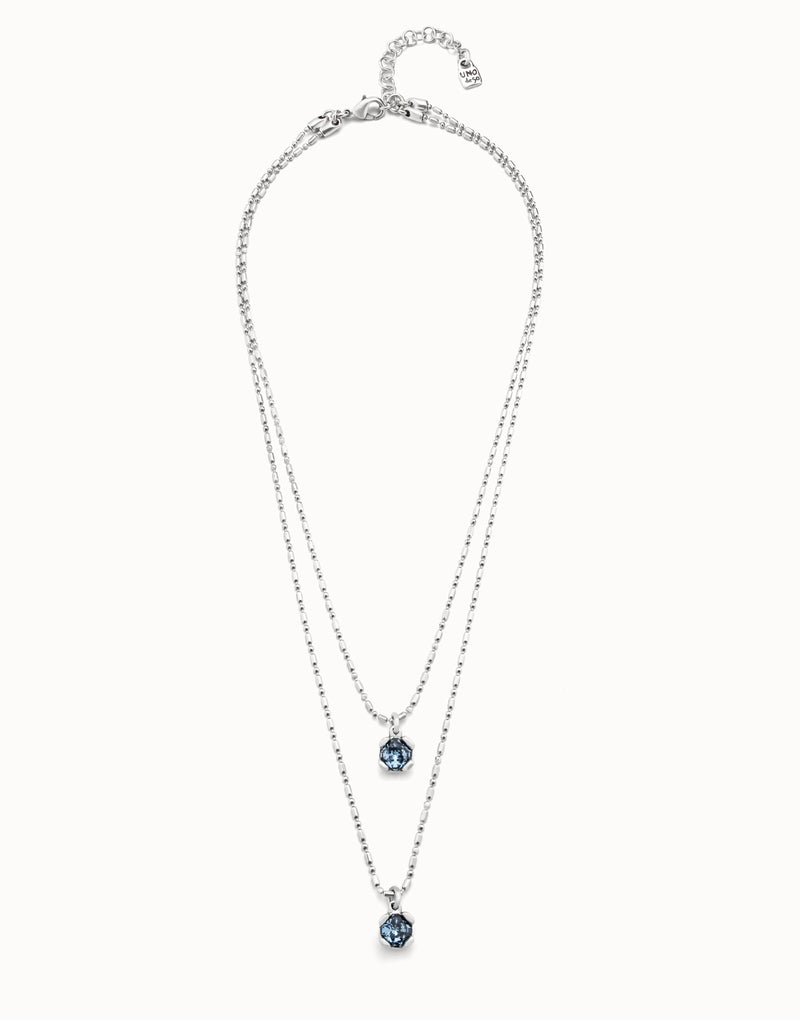 Uno De 50 - Sterling Silver-plated Blue Necklace