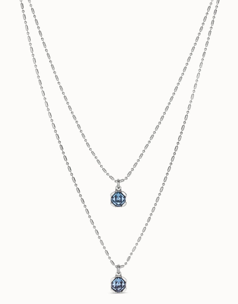 Uno De 50 - Sterling Silver-plated Blue Necklace