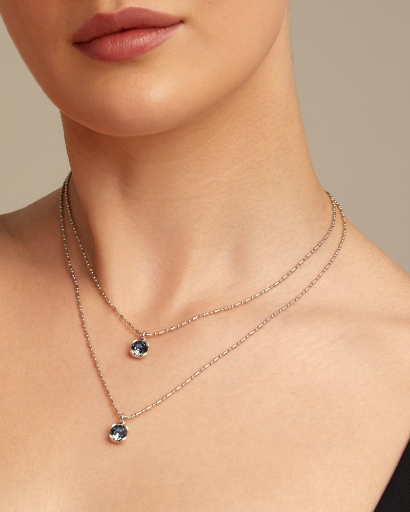Uno De 50 - Sterling Silver-plated Blue Necklace
