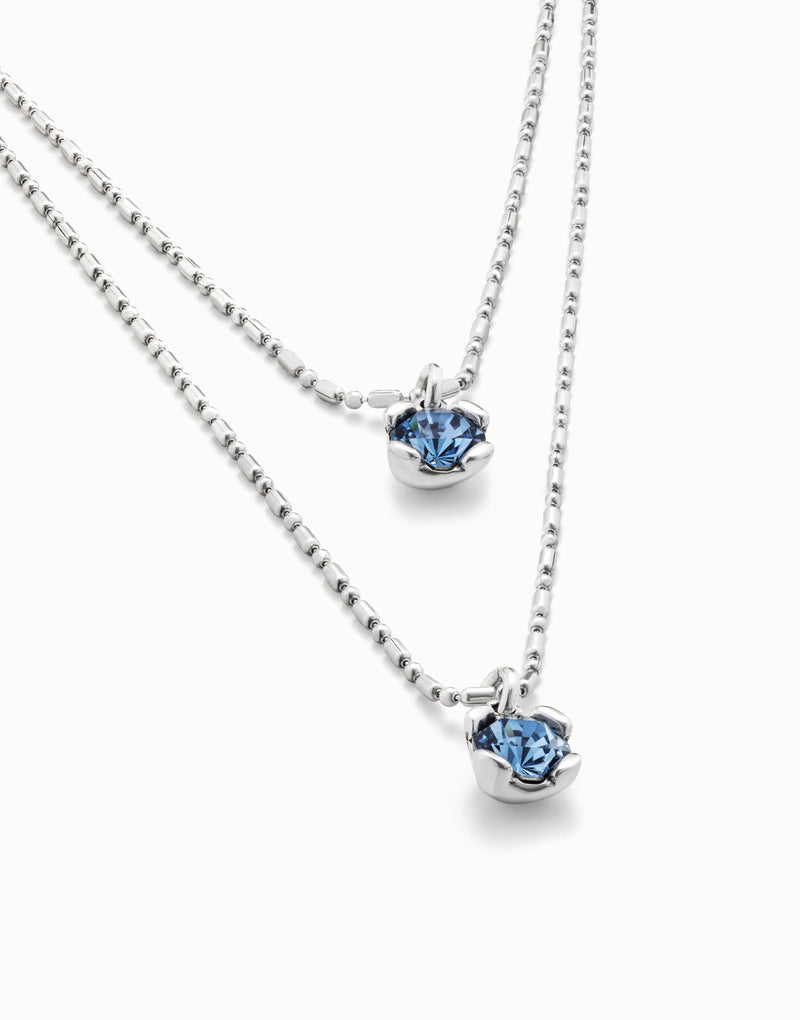 Uno De 50 - Sterling Silver-plated Blue Necklace
