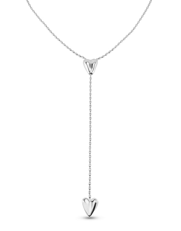 Uno De 50 - Silver-plated Chain with Two Hearts