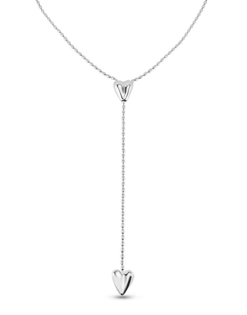 Uno De 50 - Silver-plated Chain with Two Hearts