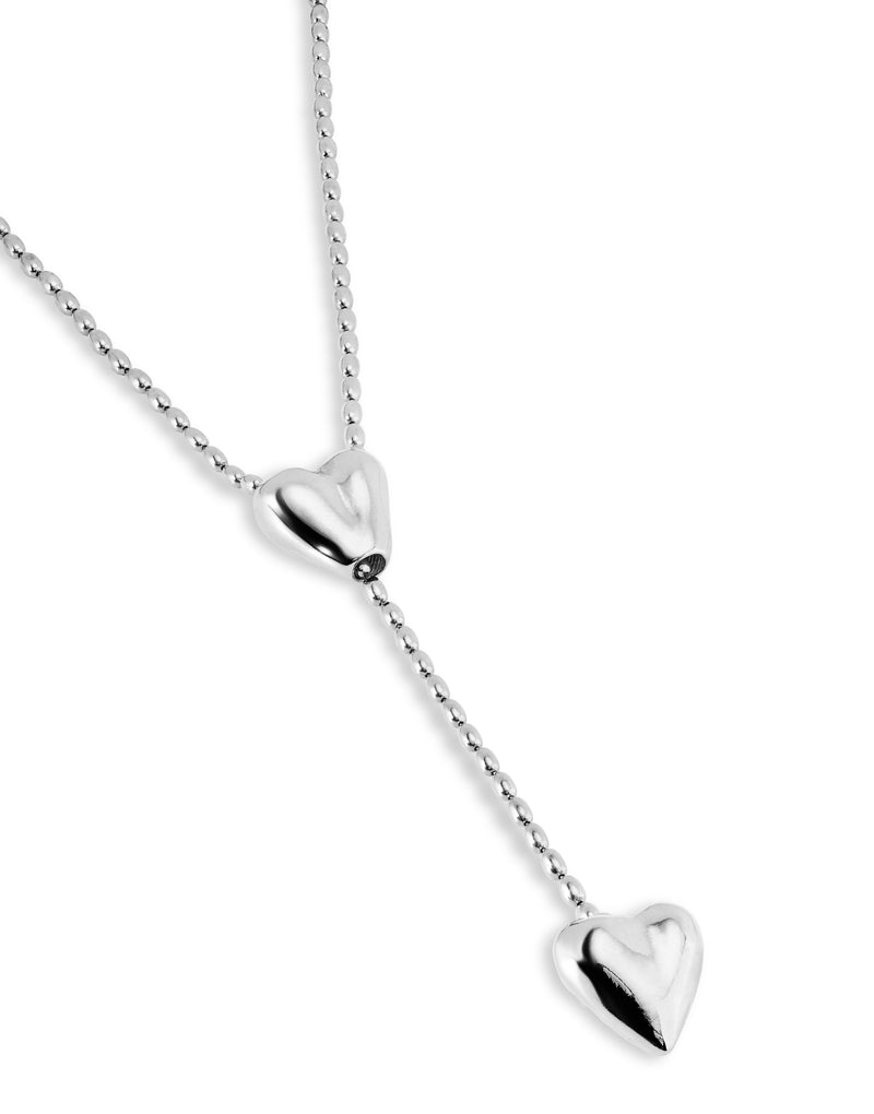 Uno De 50 - Silver-plated Chain with Two Hearts
