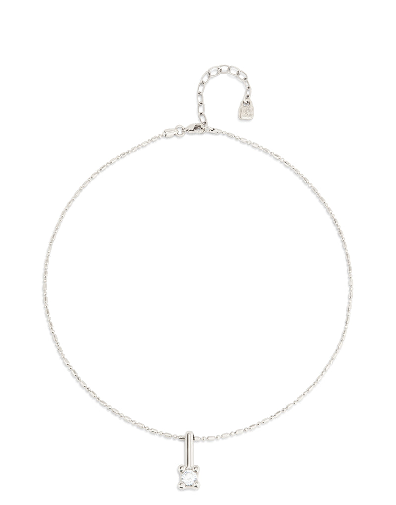 Uno De 50 - Sterling Silver-plated Necklace with White