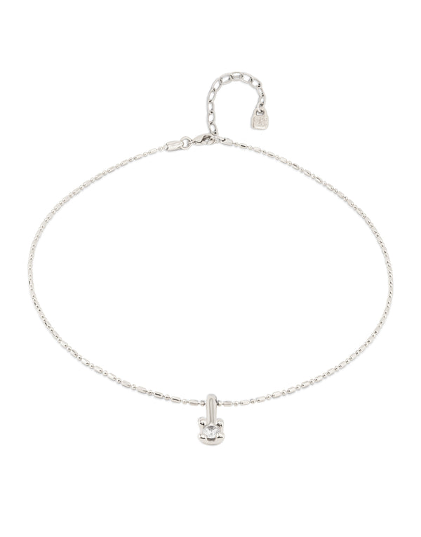 Uno De 50 - Sterling Silver-plated Necklace with White