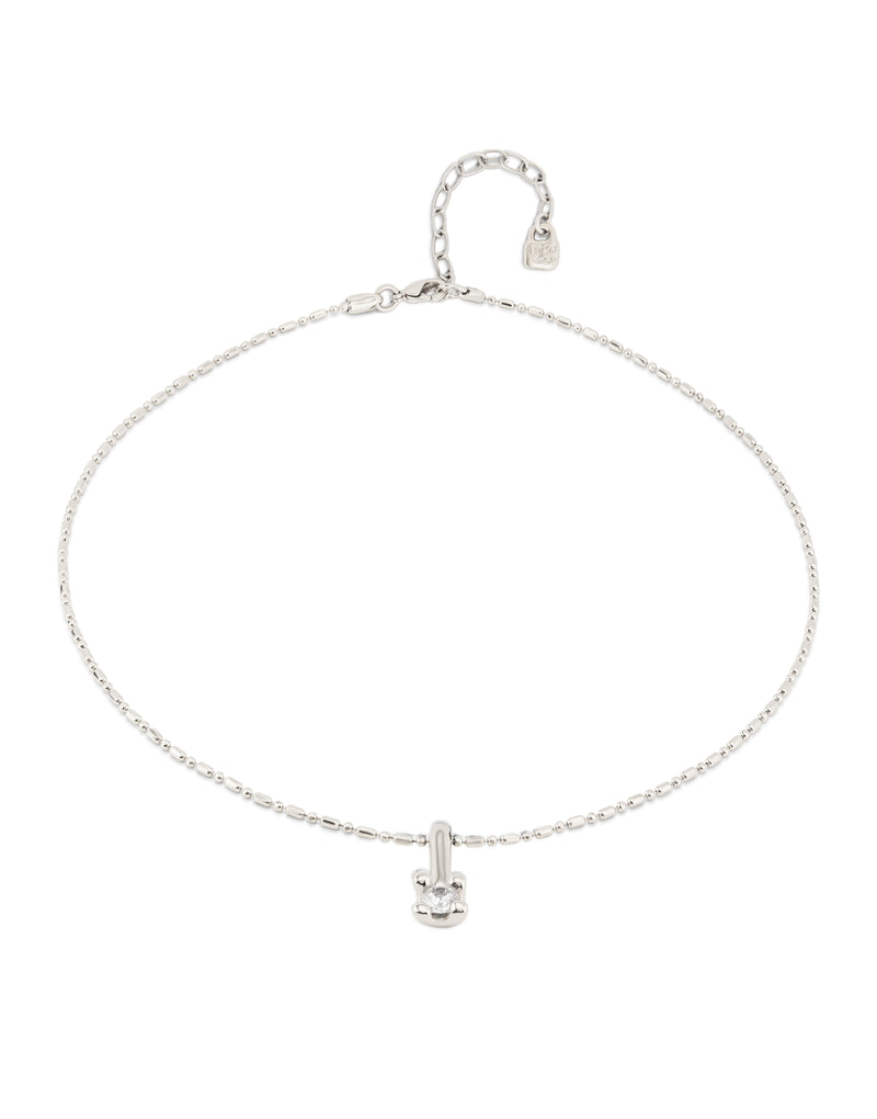 Uno De 50 - Sterling Silver-plated Necklace with White