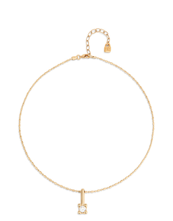 Uno De 50 - 18k Gold-plated Necklace with White Central