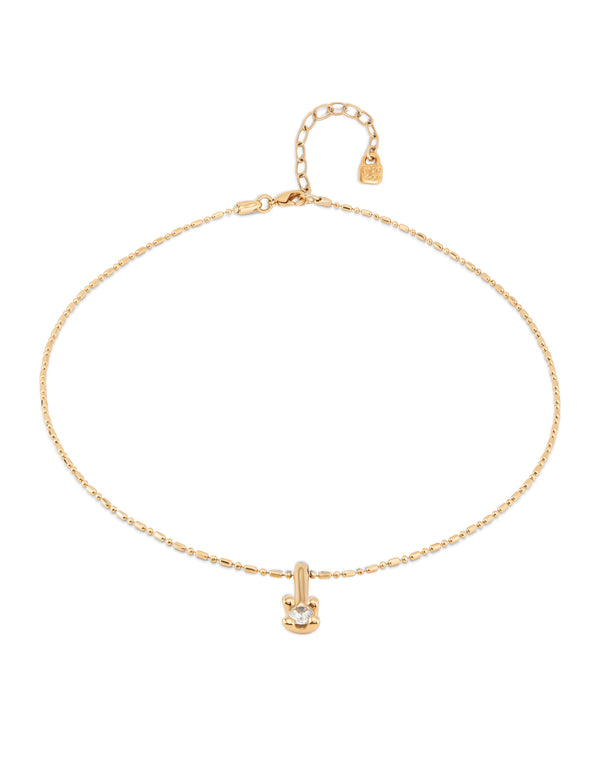 Uno De 50 - 18k Gold-plated Necklace with White Central